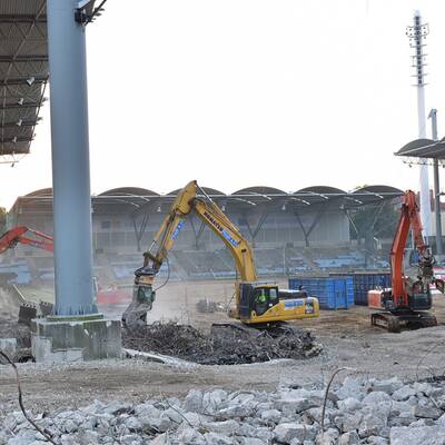 Hier wird das Hanappi-Stadion abgerissen