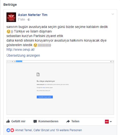 Türkische Hacker legen ÖVP-Seite lahm