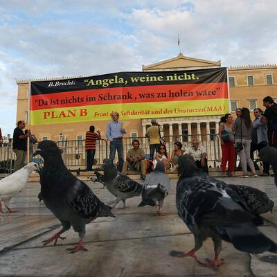 Hass-Proteste in Athen vor Merkel-Ankunft