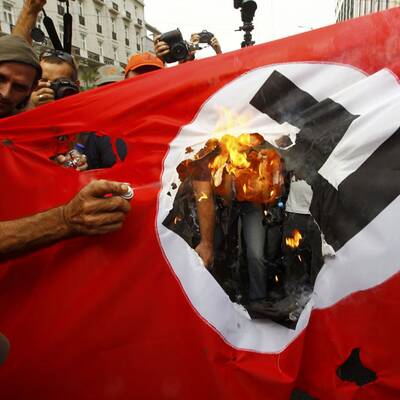 Hass-Proteste in Athen vor Merkel-Ankunft