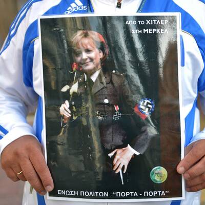 Hass-Proteste in Athen vor Merkel-Ankunft