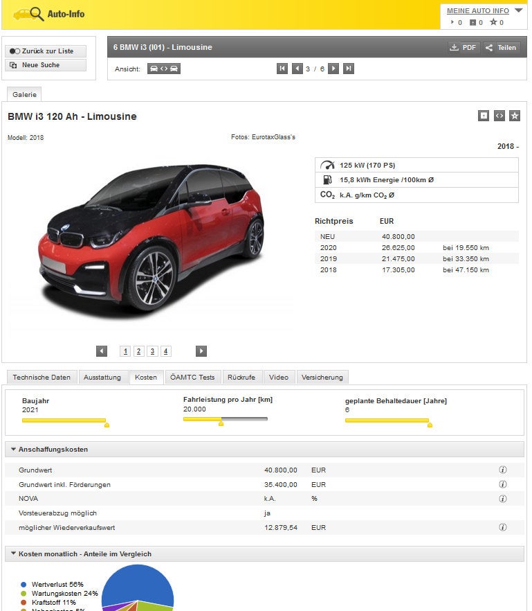 Gratis-Tool für Kostenvergleich von E-Autos und Verbrennern