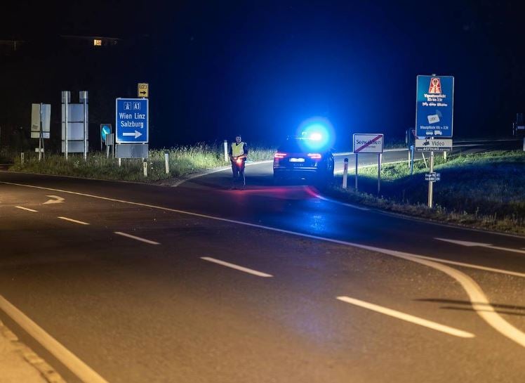 Autobahnauffahrt gesperrt