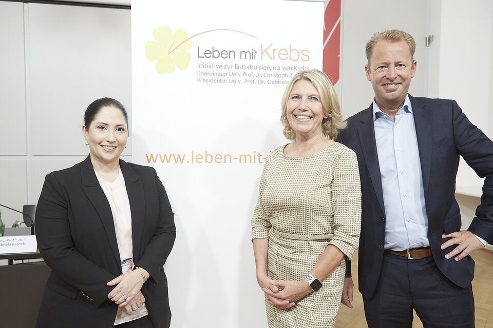 v.l.n.r.: Dr.in Eva Maria Autzinger, Univ. Prof.in Dr.in Gabriela Kornek und Priv.-Doz. Dr. Daniel Heintel