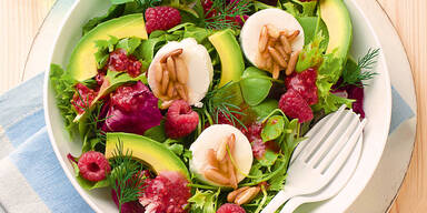 Avocado-Himbeer-Salat