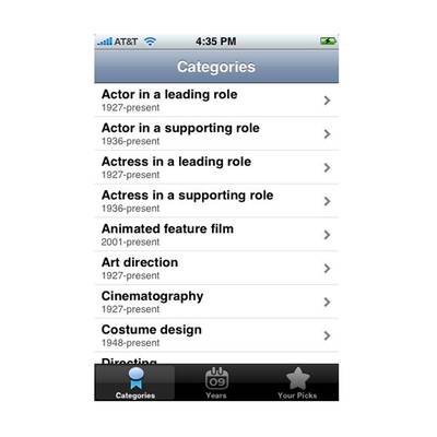 Oscar-Apps für iPhone