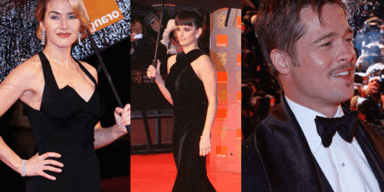 Stars im Regen: Brangelina, Winslet & Co in London