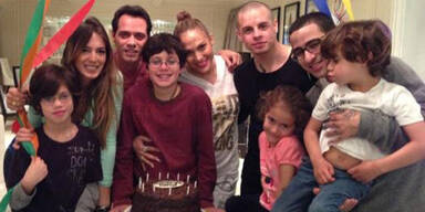 Jennifer Lopez feiert mit Marc Anthony  & Casper Smart