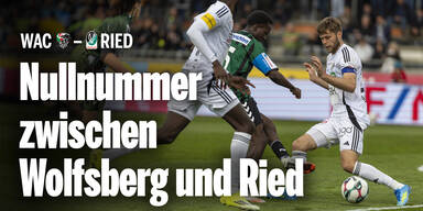WAC erkämpfte bei Silberberger-Debüt ein Heim-0:0 gegen Ried