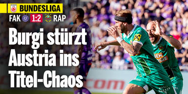 2:1 – Burgstaller stürzt Austria im Titelrennen ins Chaos