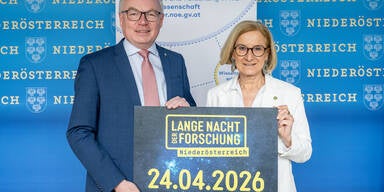 Landeshauptfrau Johanna Mikl-Leitner und LH-Stellvertreter Stephan Pernkopf laden zur Landen Nacht der Forschung in Nieder&ouml;sterreich am 24. April ein.&nbsp;