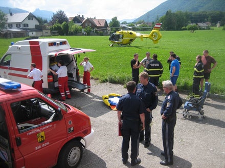 Unfall Sturz vom Felsen Bad Ischl