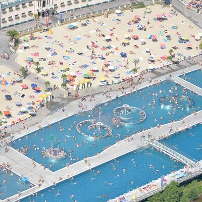 So wurden die Bäder bei der letzten Hitze-Welle vor ein paar Tagen gestürmt