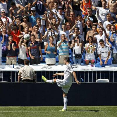 Hier wird Gareth Bale bei Real Madrid vorgestellt