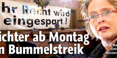 Richter stellen Ultimatum - sonst Streik