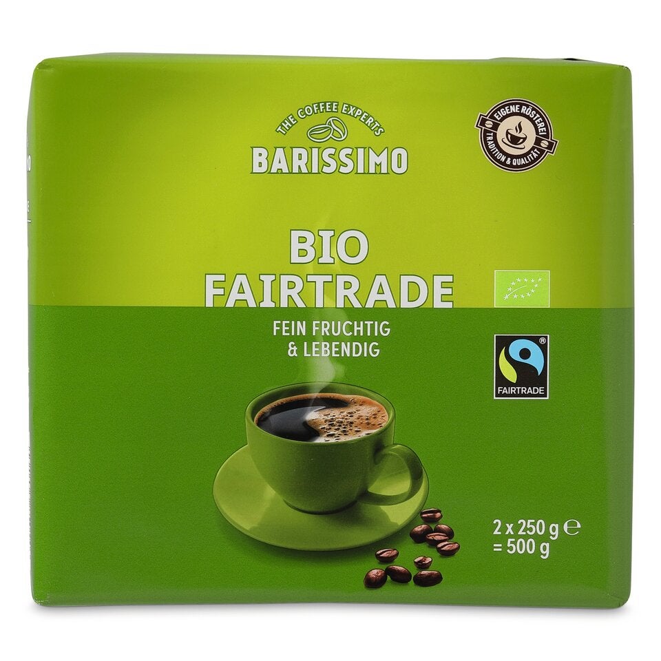 Fairtrade Kaffee gemahlen.