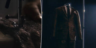 Künstlerin kreiert kompletten Anzug aus Bart-Haaren