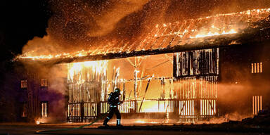 Bauernhofbrand in St. Florian