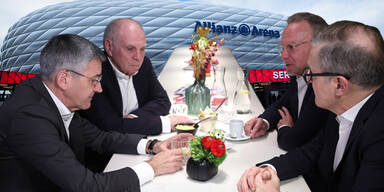 Bayern Stadion Hoene&szlig; Hainer Rummenigge