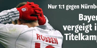 Rückschlag für Bayern im Titelkampf