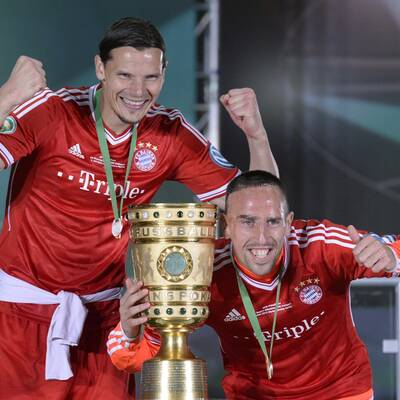 So feiern die Bayern den Pokal-Titel