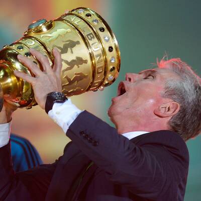 So feiern die Bayern den Pokal-Titel