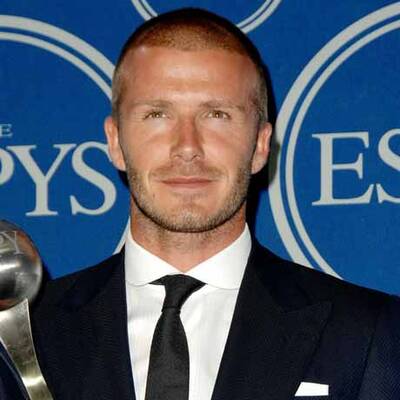 Wie Brüder: David Beckham und Christian Bale