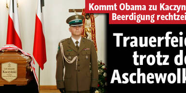 Kaczynski: Trauerfeier trotz Aschewolke