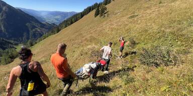 Bergretter trugen Hund ins Tal