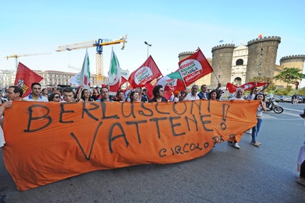 Berlusconi Protest Pisapia