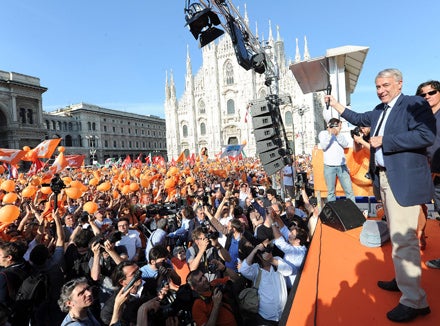 Berlusconi Protest Pisapia