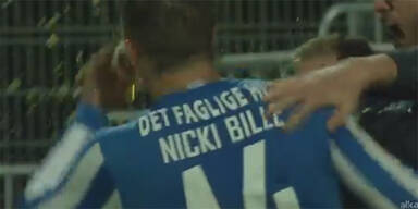 D&auml;nen-Profi mit irrem Bier-Torjubel