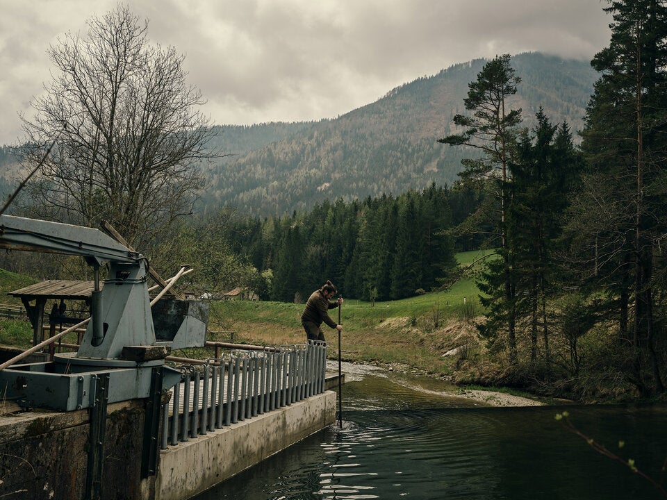 Fischzucht Oberwasser an der Schwarza in Niederösterreichs Voralpen.