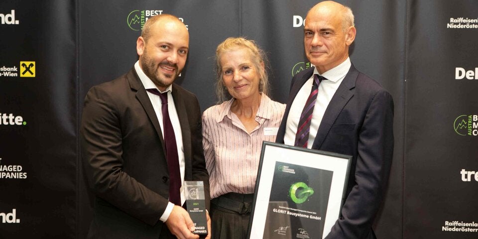 Die Glorit-Geschäftsführer Lukas Sattlegger und Stefan Messar