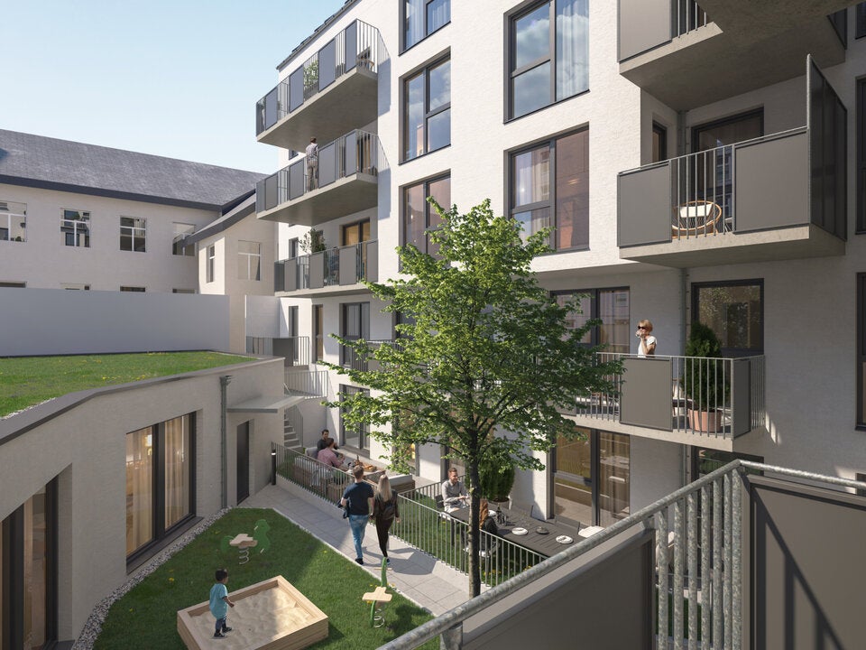 Visualisierungen der Wohnhausanlage ODO25.