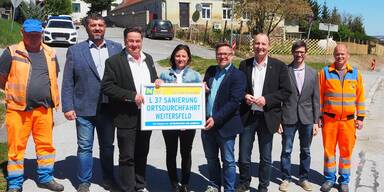 Landesstra&szlig;e L 37 in Weitersfeld wird saniert