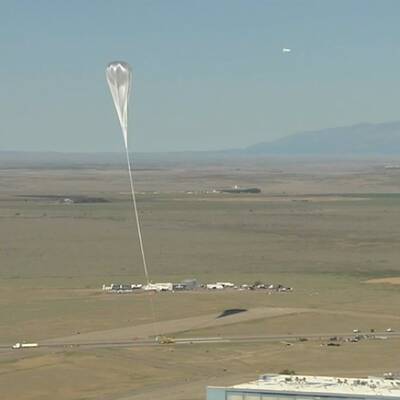 Felix Baumgartner auf dem Weg zur Stratosphäre