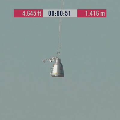 Felix Baumgartner auf dem Weg zur Stratosphäre