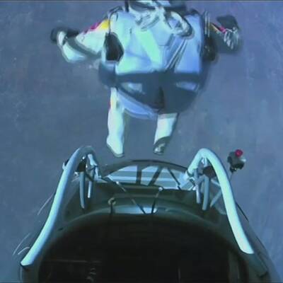 Felix Baumgartner springt aus 39 Kilometer Höhe