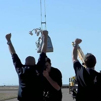 Felix Baumgartner auf dem Weg zur Stratosphäre