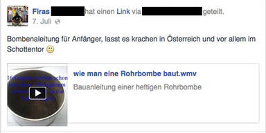 Wiener stellt Bomben-Anleitung ins Netz