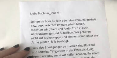 Nachbarschafts-Brief zu Corona ber&uuml;hrt das Netz