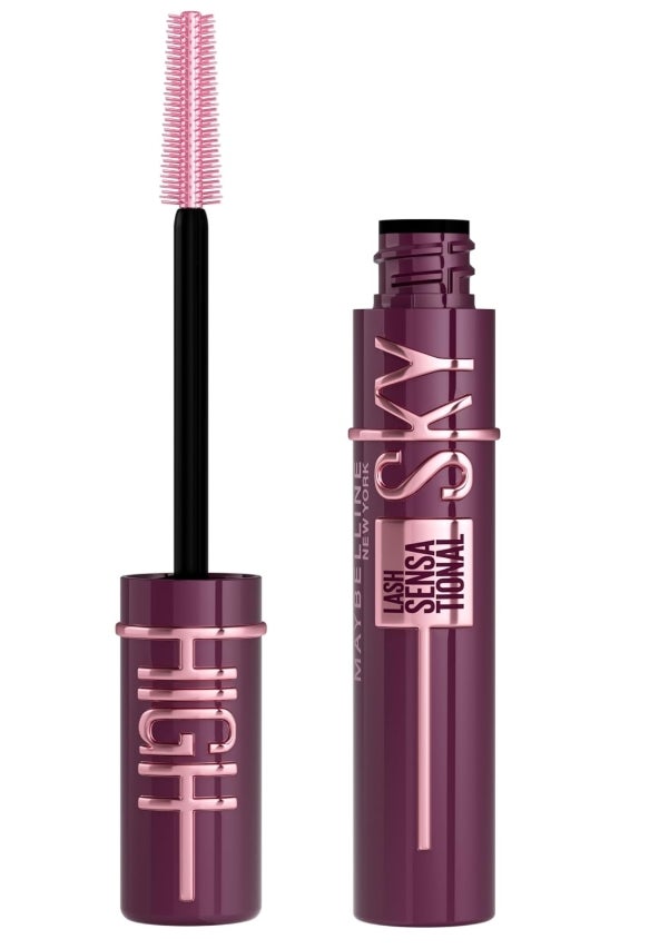 Maybelline New York Burgundy Wimperntusche für extrem lange Wimpern, Lash Sensational Sky High Mascara, Burgundy Haze, 7,2 ml 