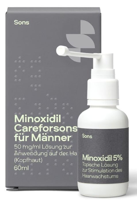 Sons Minoxidil 5% Lösung (1x60ml) für Männer bei Haarausfall, Klinisch bewährte Behandlung 