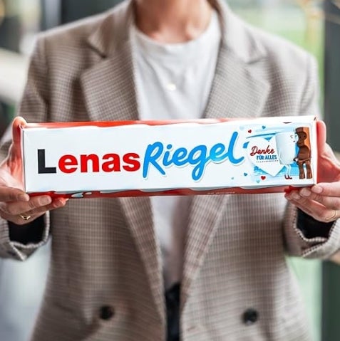 XXL kinder Riegel personalisiert mit Name - Valentinstag Schokolade Geschenk für Ihn & Sie mit 3x 10er Packung 