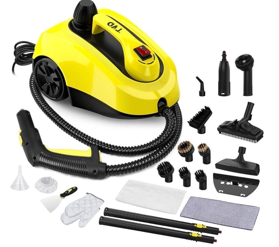 TVD Dampfreiniger, Polstermöbelreiniger, Dampfreiniger mit 5 m extra langem Netzkabel für Bodendampfer, Ofen, Teppich, Sofa, Polster, Bettwanzen