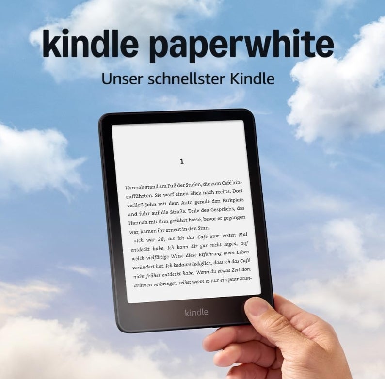 Amazon Kindle Paperwhite (neueste Generation) – Unser schnellster Kindle, mit neuem 7-Zoll-Display und wochenlanger Akkulaufzeit – 16 GB – ohne Werbung – schwarz 
