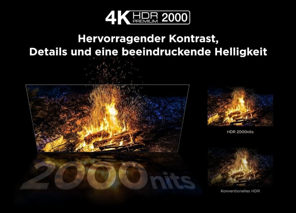 TCL 50C7K 50 Zoll QD-Mini LED Fernseher, 4K HDR Premium 2000, Smart Google TV mit 144Hz Motion Clarity Pro (Dolby Vision IQ & Atmos, HVA-Panel) 