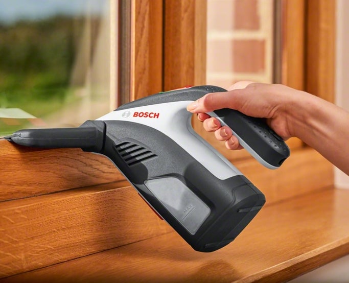 Bosch Akku Fenstersauger GlassVAC (für Fenster, Spiegel und Dusche, Laufzeit: ca. 35 Fenster, im Karton) 