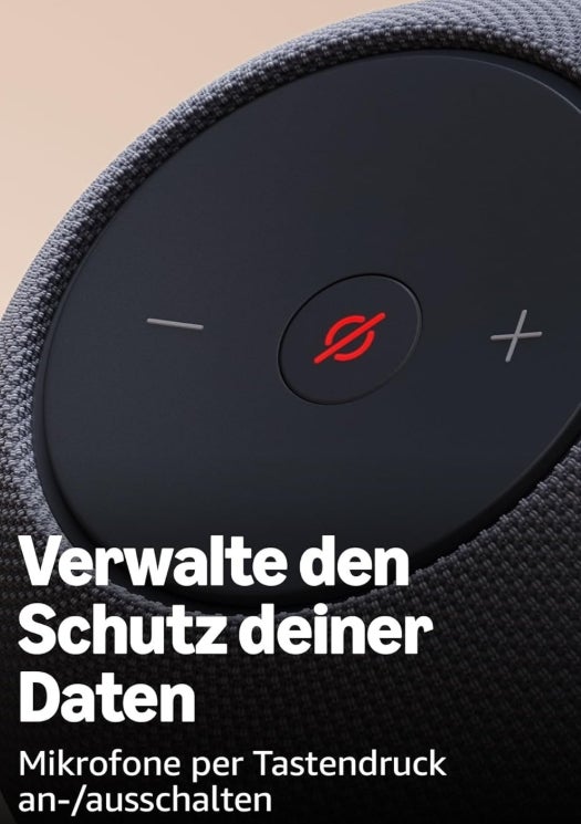 Amazon Echo Dot Max (neueste Generation), Alexa-Lautsprecher mit raumfüllendem Klang und integriertem Smart-Home-Hub, Graphit 